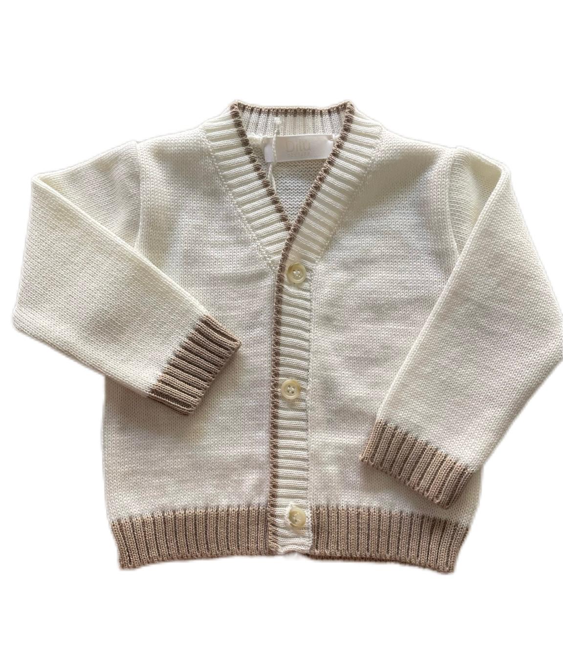 Cardigan Bianco & Beige