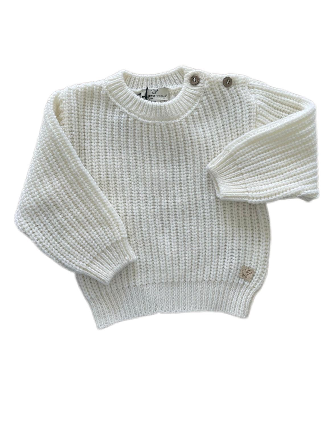 Maglione in maglia bianco